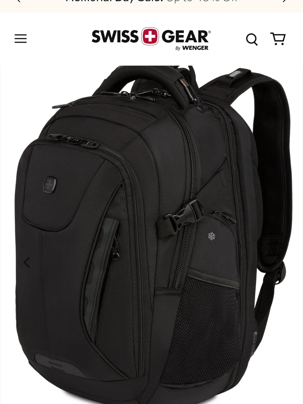 SwissGear Black Men's Travel Laptop Backpack brandnew no tags never worn.